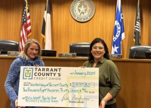 check presentation for United Way of Tarrant County
